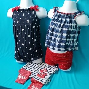 6m Carter's two piece outfits, one Gymboree Jumper
